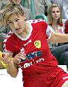 Agnieszka Wolska wird gehalten - FHC Frankfurt/Oder  (Pokalspiel gegen HC Leipzig)