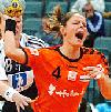 Diane Roelofsen frei durch am Kreis - Niederlande in der WM-Hauptrunde gegen Norwegen