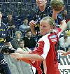 Julia Kain ist frei durch am Kreis - BSV Sachsen Zwickau  (Saison 2005/06, Spiel gegen HCL II)