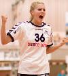 Franziska Miegel jubelt ber den Gewinn der Deutschen Meisterschaft A-Jugend weiblich ber den Titelgewinn der SG Oeversee/Jarplund-Weding
