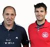 Frank Eidam - Neuzugang HSC Bad Neustadt 2009/10 - mit Trainer Fritz Zenk (re.)