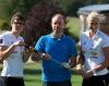 Anne Müller, Trainer Stefan Madsen, Maura Visser  - HCL-Golfevent 2011