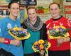 Verabschiedung SG Kleenheim 2012/13: Lorena Lorenz, Annika Bier und Monica Bochis.