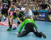 Die Toft Hansen Brder im Kampf um den Ball, THW Kiel THW- FLE VELUX EHF Champions League Gruppe B 2017/2018 