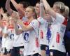 EHF Euro 2018, Europameisterschaft Frauen, SWE-NOR, Stine Oftedal freut sich mit Norwegen über Platz 5