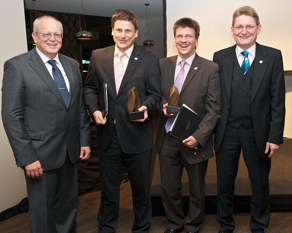 HVW-Präsident Hans Artschwager, Jürgen Rieber, Holger Fleisch und Bernd Andler (v. li.)