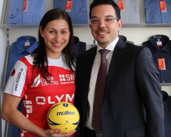 Kira Eickhoff mit SG-Manager Thorsten Mast