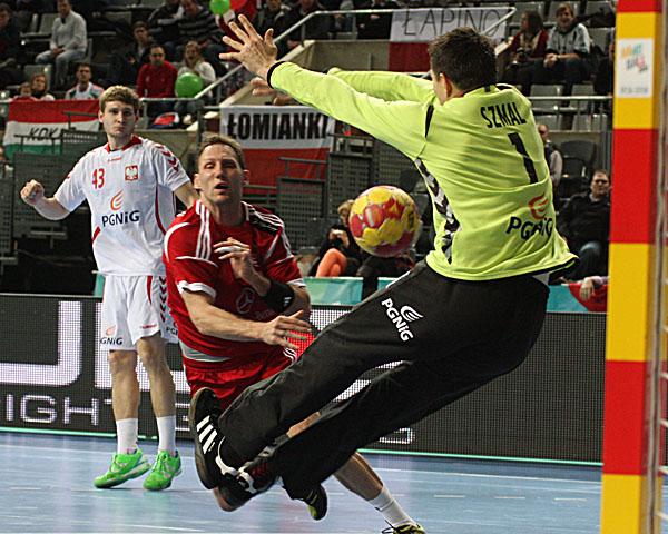 WM 2013, HUN-POL: Slawomir Szmal pariert gegen Gergö Ivancsik