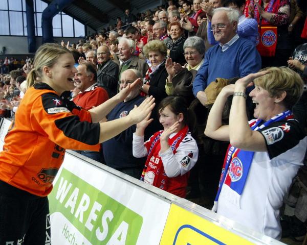 Maike März und Fans, Thüringer HC, THC-Skopje