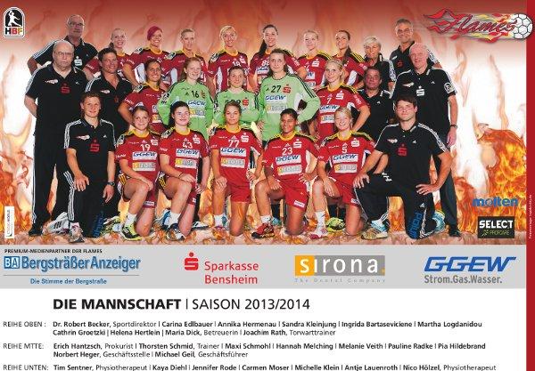 Teamfoto HSG Bensheim-Auerbach 2013/14