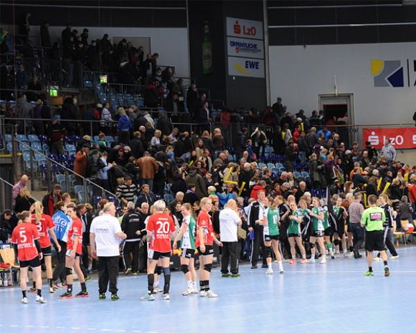 Die EWE Arena in Oldenburg musste gestern während des Spiels geräumt werden