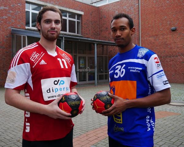 Tobias Hesslein (SV Beckdorf) und David Oppong (VfL Frednnbeck)