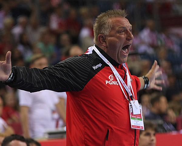 Immer mit Elan an der Seitenlinie: Polens Nationaltrainer Michael Biegler