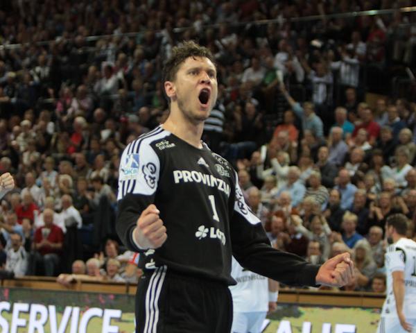 Niklas Landin Jubel, THW Kiel THW-SCM 2015/2016