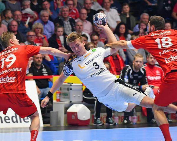 Wie im Pokal wollen sich Franz Semper und die DHfK-Handballer auch in der Liga gegen Melsungen durchsetzen