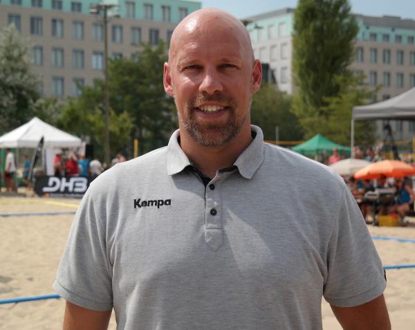 Axel Kromer, Vorstand Sport des DHB, verfolgte die Deutsche Meisterschaft im Beachhandball in Berlin