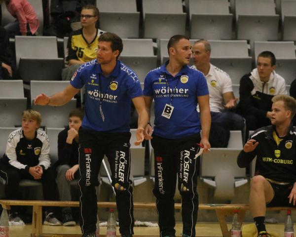 Ronny Göhl (re.) und Till Riehn, die beiden ehemaligen Eisenacher bilden das Trainerteam des HSC Coburg II.