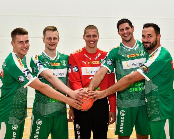 Fünf Neuzugänge vom SC DHfK Leipzig Marko Mamic Viggo Kristjansson, Joel Birlehm, Philipp Müller und Luca Witzke