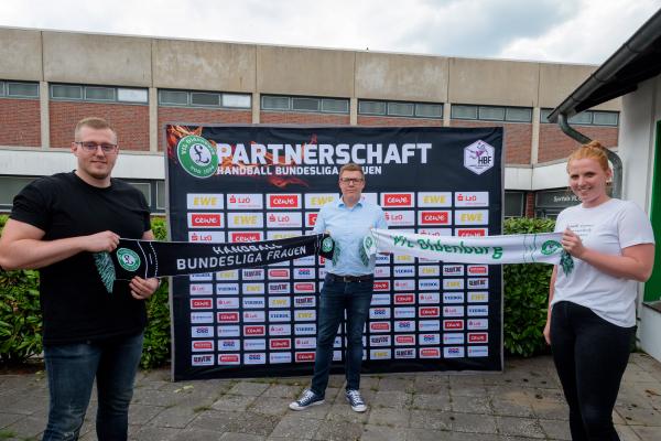 Jonas Schlender, Co-Trainer Bundesligateam Andy Lampe, ab dem 01.07. weiterer Geschäftsführer VfL Oldenburg GmbH und Kim Balthazar, Jugendkoordinatorin