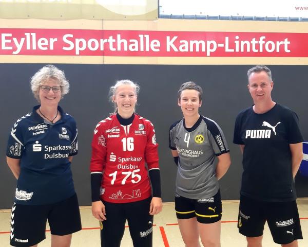 Betttina Grenz-Klein, Zweifachspielrechtlerin Yara Ten Holte, Alina Grijseels und Andre Fuhr