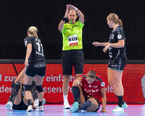 Sechs Schiedsrichter-Gespanne sind am Samstag und Sonntag in der 1. Handball-Bundesliga Frauen im Einsatz.