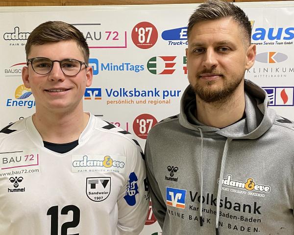 Andreas Uttke mit TVS-Chef-Trainer Sandro Catak