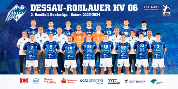Teamfoto HBL2 Dessau-Roßlauer HV 2023/24